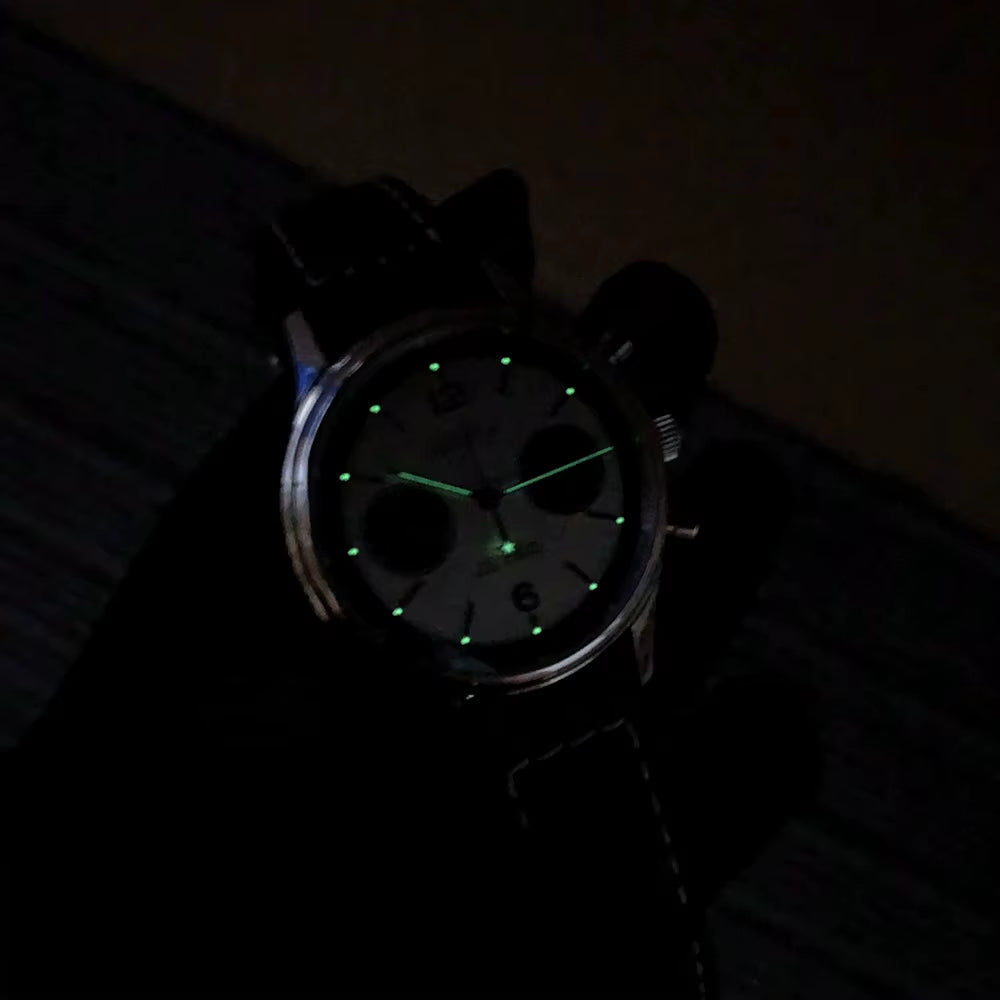 Rts Stock Drop Ship Luxury 5Atm Panda Eyes 1963 Seagull St1901 Chronograph Automatic Mechanical Movement Watch Man for Sale