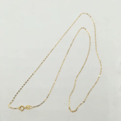 High Quality Au750 18Inch Real Solid 18K Gold Choker Necklace-About 0.3 Gram/Necklace