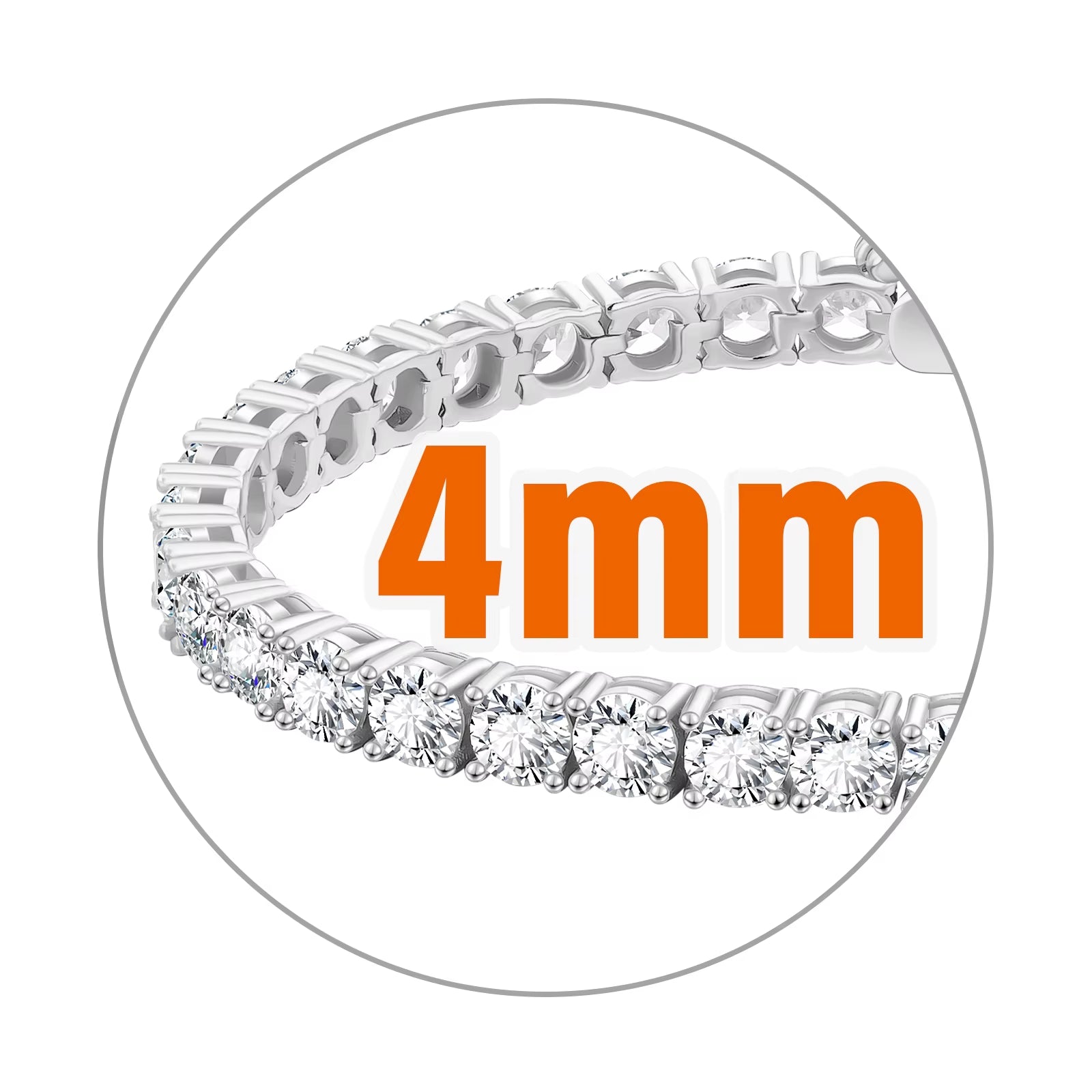 925 Sterling Silver Vvs Moissanite Chain 2Mm 3Mm 4Mm 5Mm White Gold Women Men Fine Jewelry Gifts Gra Lab Diamond Tennis Bracelet