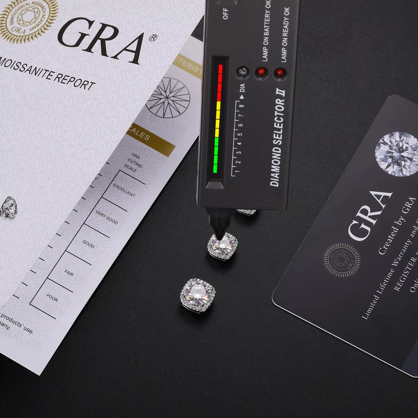 Pass Diamond Tester 5Mm 6.5Mm 8Mm Moissanite Magnetic Earrings 925 Sterling Silver Mossanite Diamond Halo Stud Earrings for Men