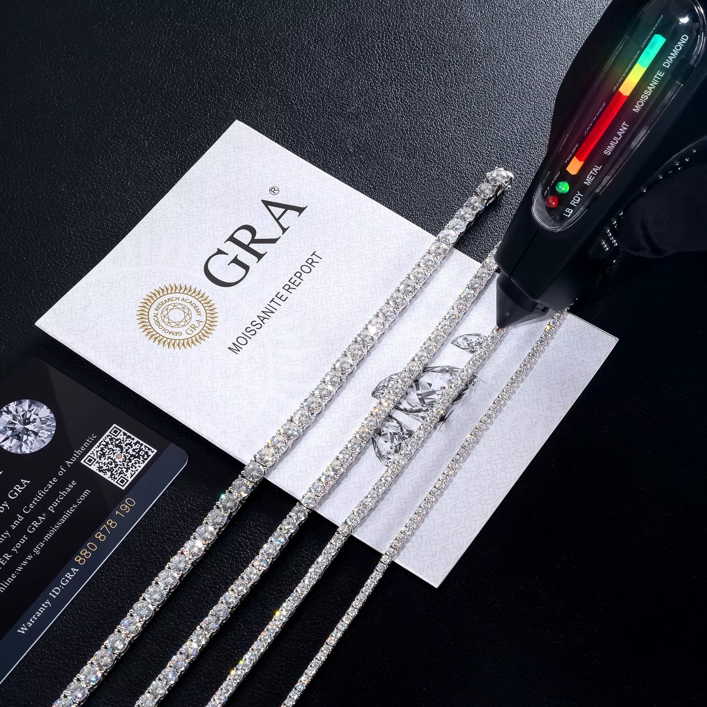 925 Sterling Silver Vvs Moissanite Chain 2Mm 3Mm 4Mm 5Mm White Gold Women Men Fine Jewelry Gifts Gra Lab Diamond Tennis Bracelet