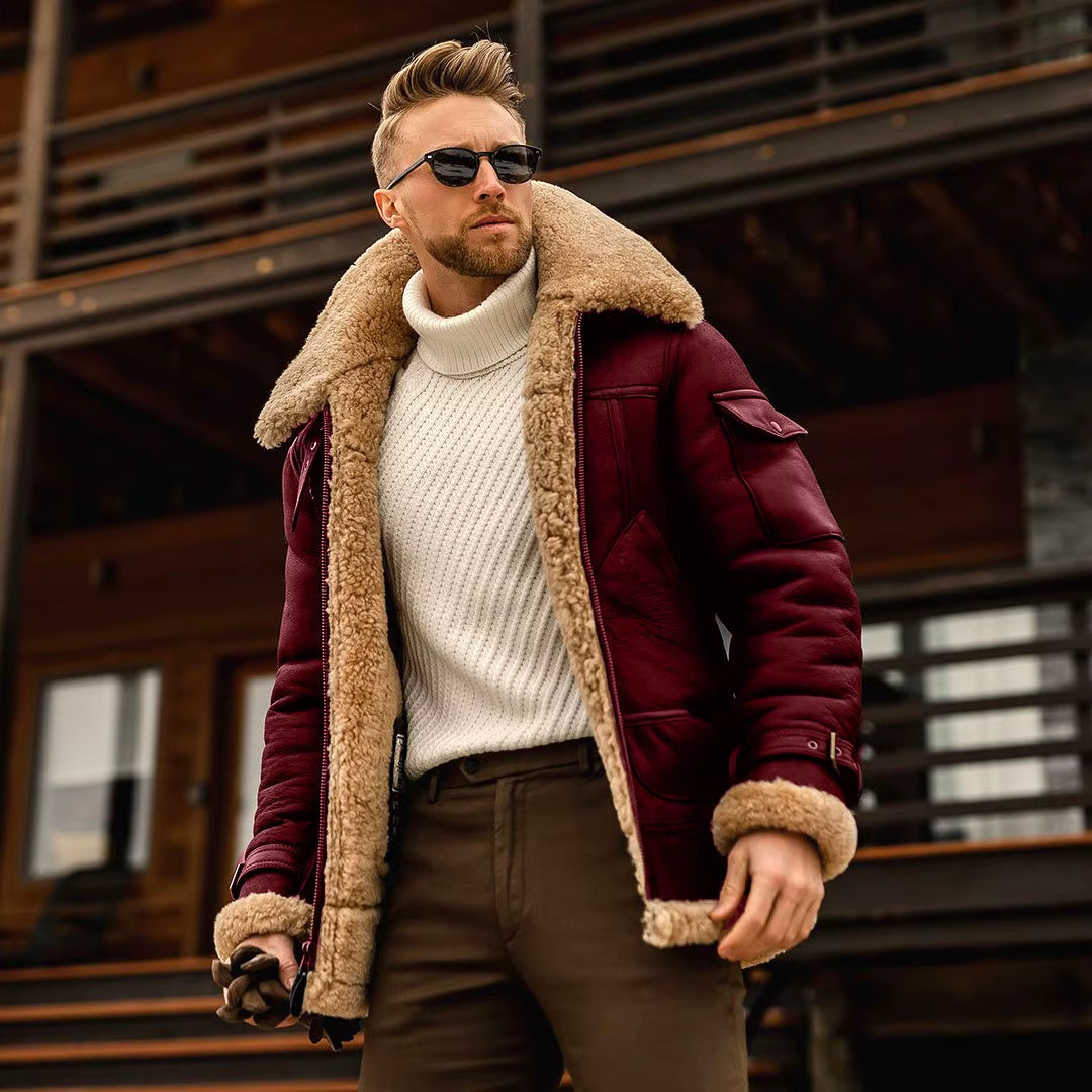 S-5XL Men'S Jacket One Piece Winter Coat Thickened Lapel Trench Coat for Winter Thicken Jackets for Male