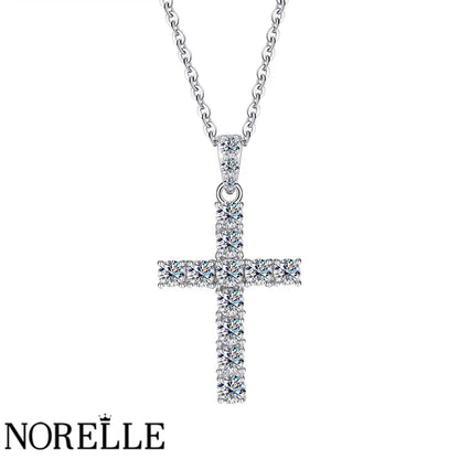 Fine Jewelry Moissanite 925 Silver Engagement Necklace for Women Mens Vintage Cross Pendant Necklace Diamond Moissanite Necklace