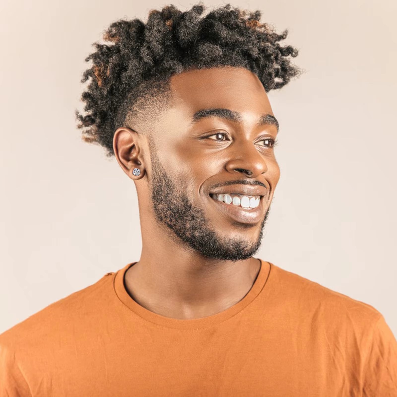 Pass Diamond Tester 5Mm 6.5Mm 8Mm Moissanite Magnetic Earrings 925 Sterling Silver Mossanite Diamond Halo Stud Earrings for Men